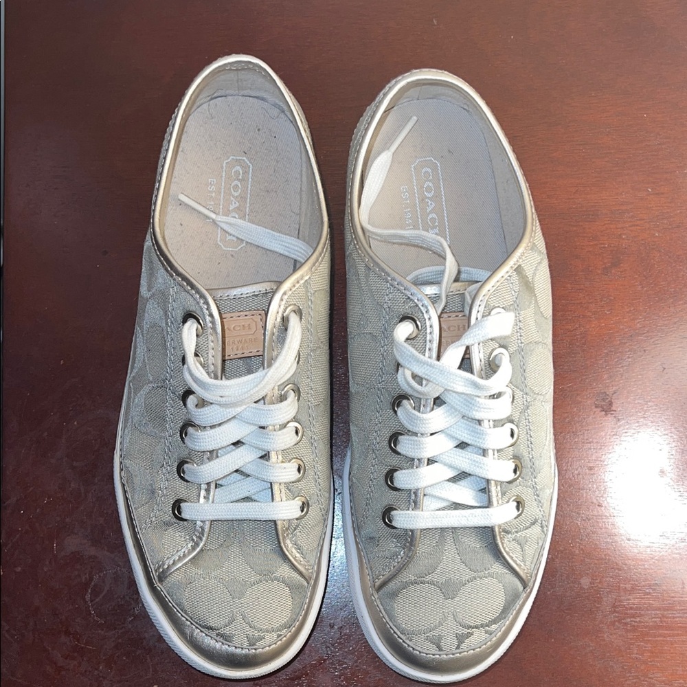 Coach Light Tan Monogram Sneakers